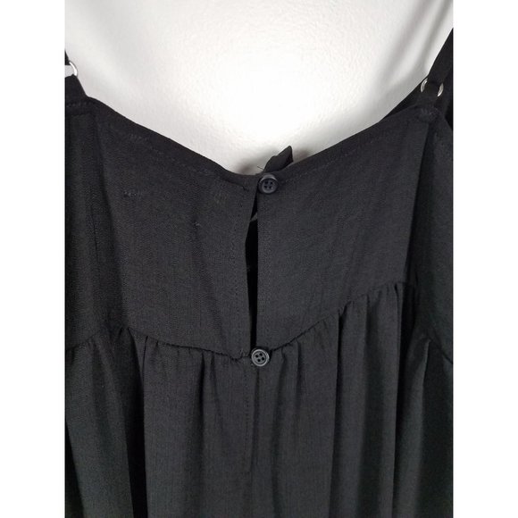 ASOS Design Maternity Women's Sz. 4 Black Adjustable Strap Wide Leg Jumpsuit - Picture 7 of 10